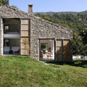 Spanish stable turned contemporary stone home